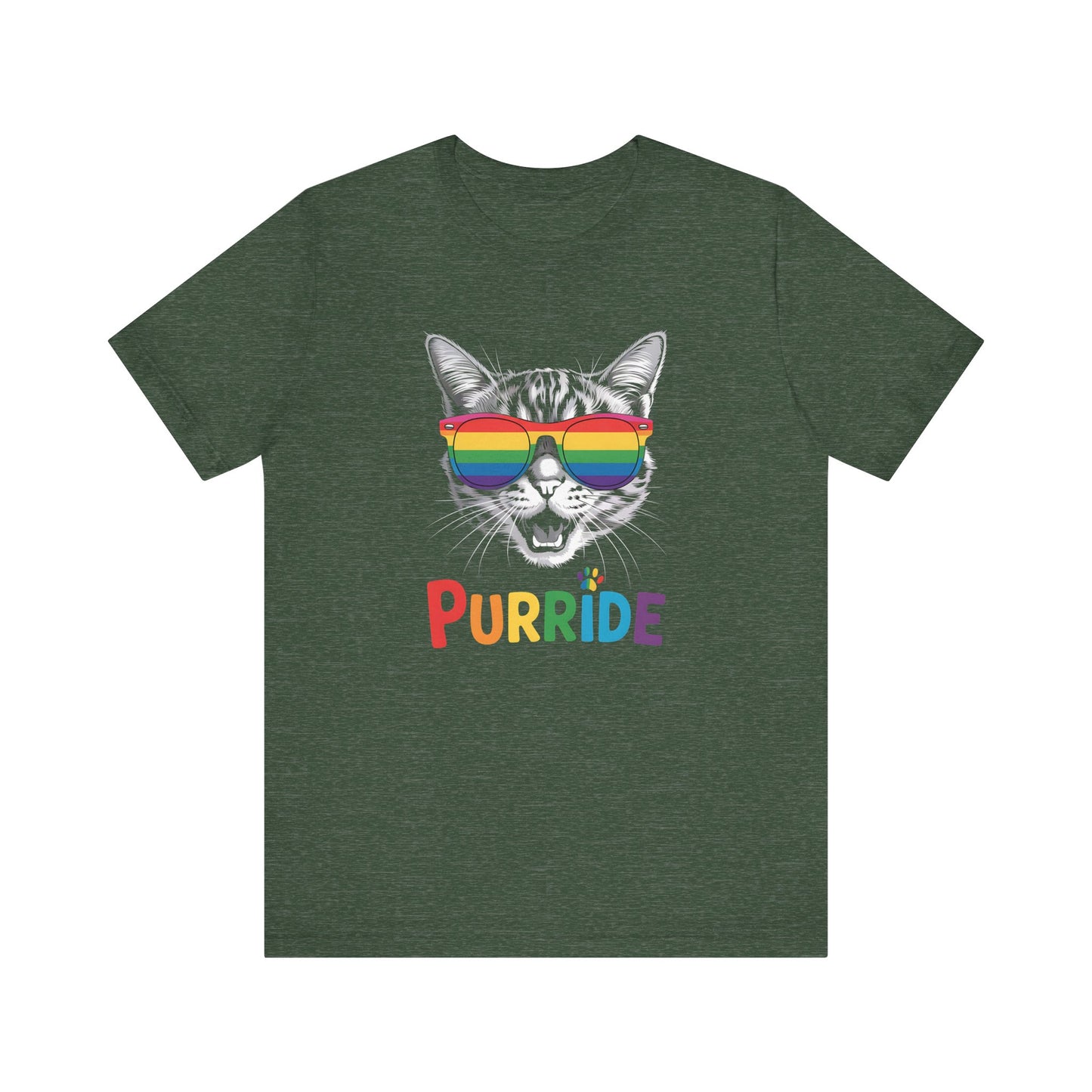 Purride Gay Pride Cat Shirt - Funny Rainbow Kitty Tee - Goateez Style