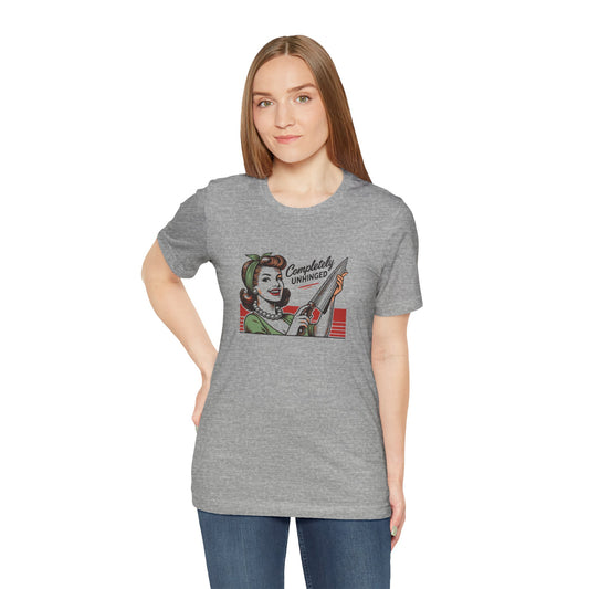 Completely Unhinged Retro T-Shirt - Fun and Edgy Graphic Tee - Goateez Style