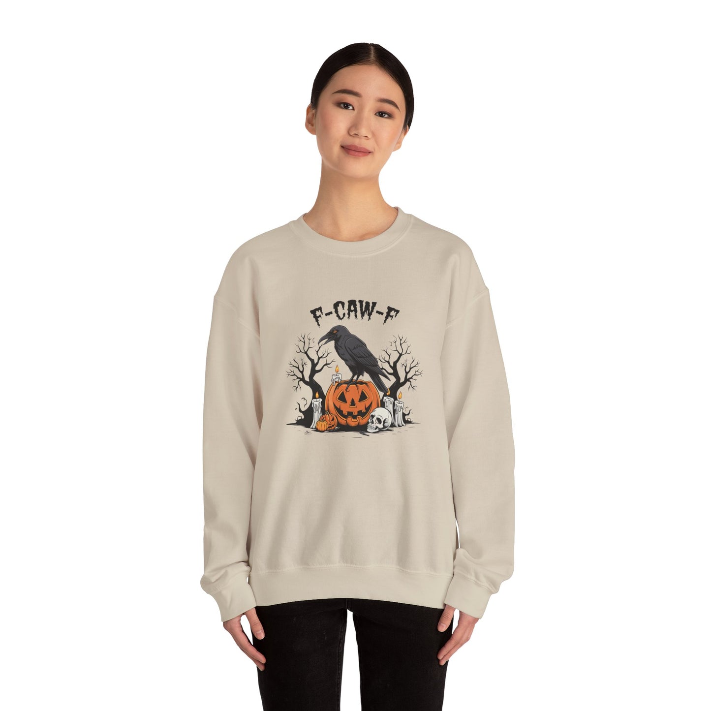 F-Caw-F Raven Sweatshirt - Funny Gothic Crow Halloween Pullover