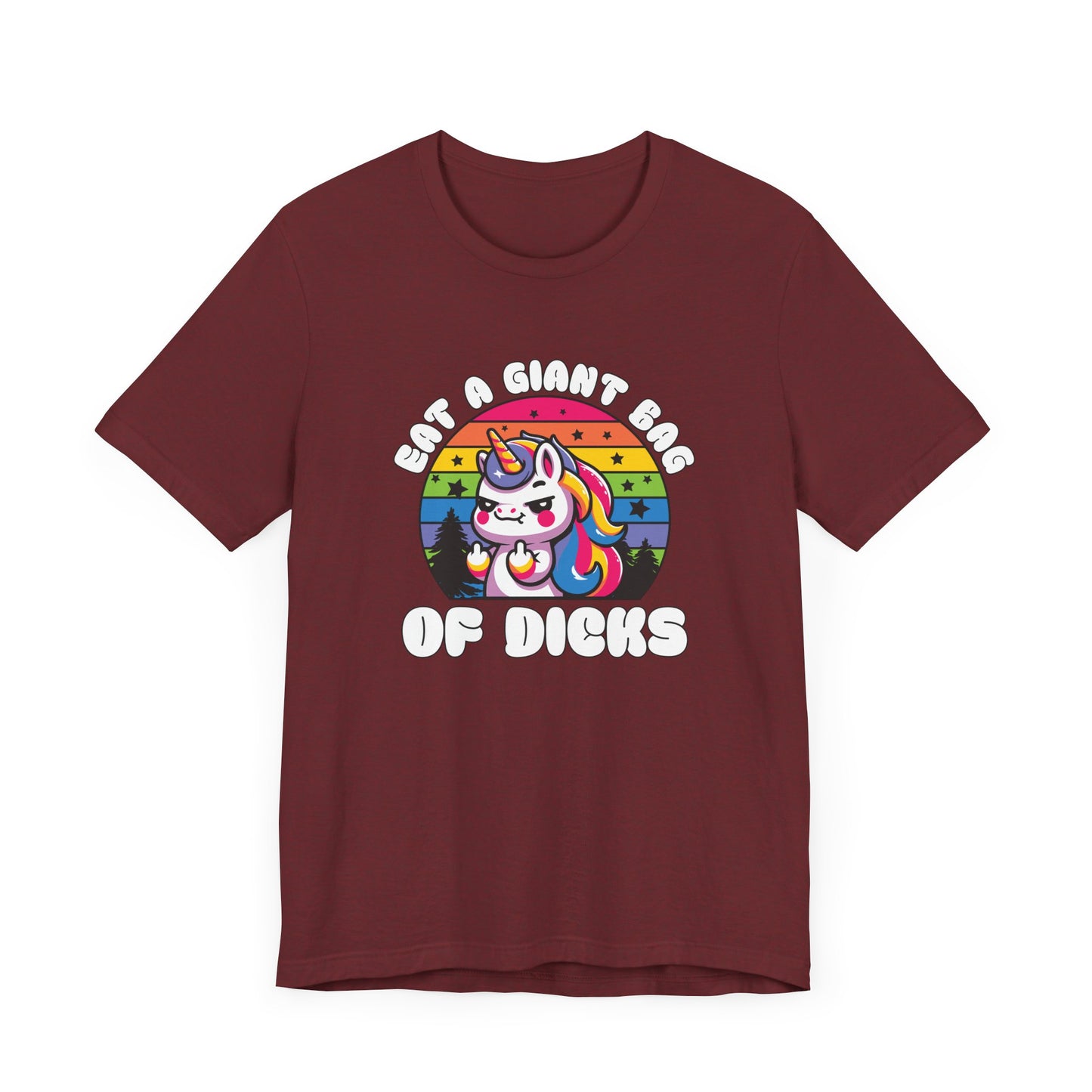 Eat a Giant Bag of Dicks Unicorn T-Shirt - Funny Adult Humor Tee