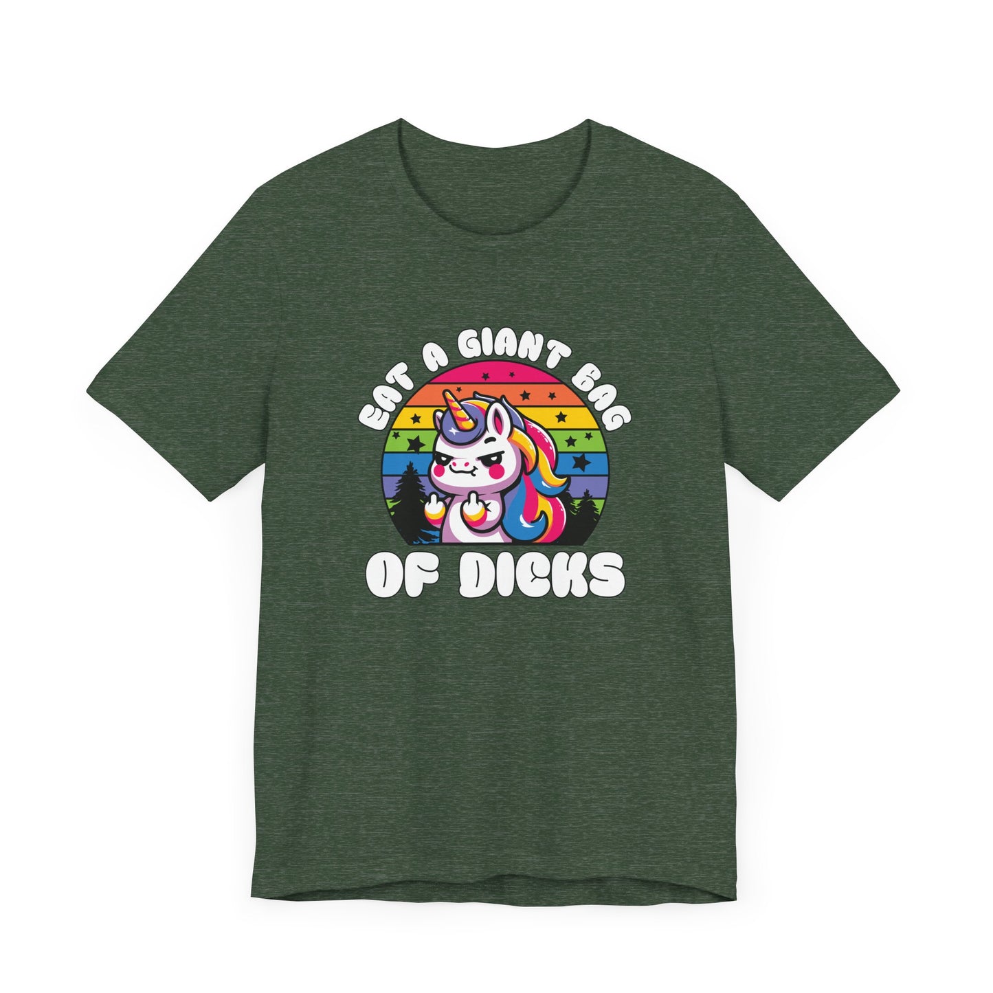 Eat a Giant Bag of Dicks Unicorn T-Shirt - Funny Adult Humor Tee