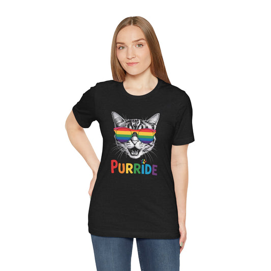Purride Gay Pride Cat Shirt - Funny Rainbow Kitty Tee - Goateez Style