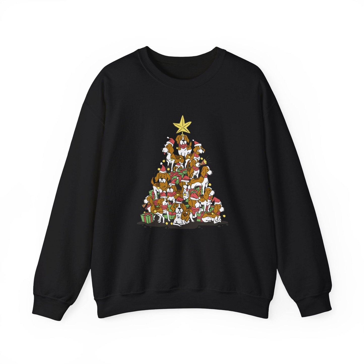 Beagle Christmas Tree Sweatshirt - Fun Holiday Dog Lover Design - Goateez Style