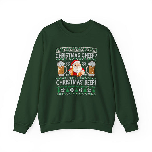 Christmas Beer Santa Funny Holiday Sweatshirt - Goateez Style