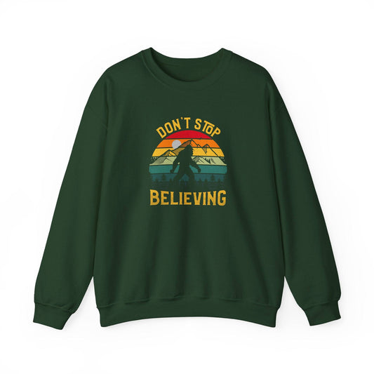 Don't Stop Believing Bigfoot Retro Sweatshirt - Goateez Style