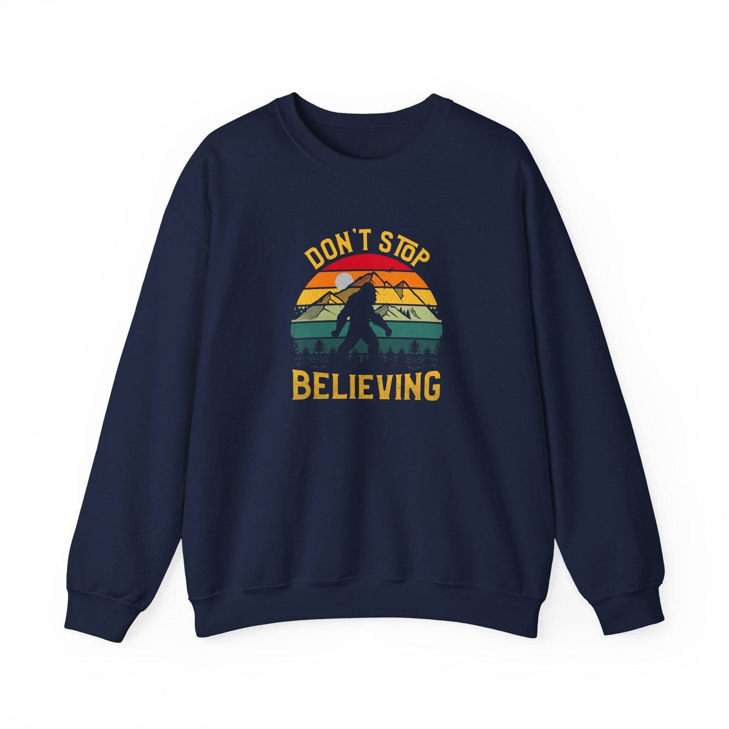 Don't Stop Believing Bigfoot Retro Sweatshirt - Goateez Style