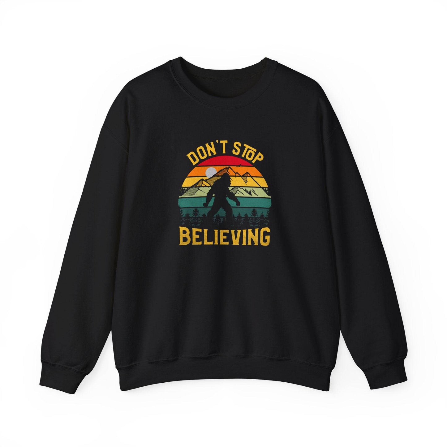 Don't Stop Believing Bigfoot Retro Sweatshirt - Goateez Style