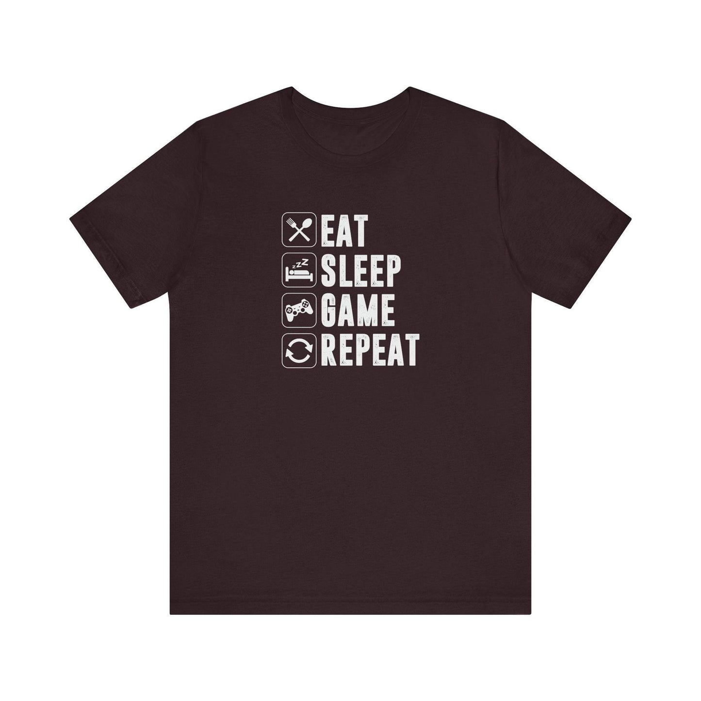 Eat Sleep Game Repeat T-Shirt Funny Gamer Design - Goateez Style