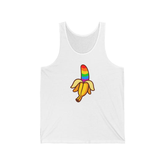 Funny Rainbow Banana Tank Top - LGBTQ Pride Clothing for Festivals - Goateez Style