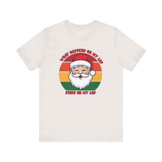 Funny Santa Lap Christmas T-Shirt - Holiday Humor Shirt - Goateez Style