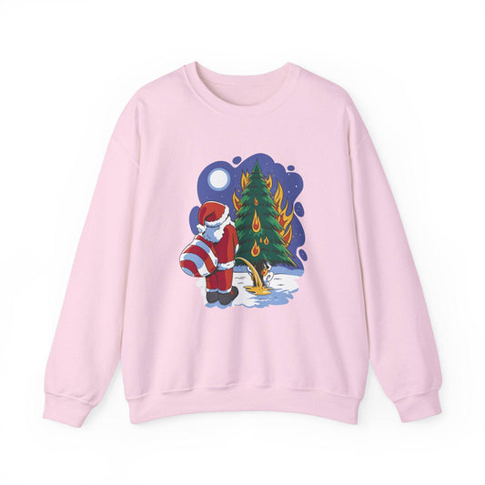 Funny Santa Pee Sweatshirt Christmas Humor Gift - Goateez Style