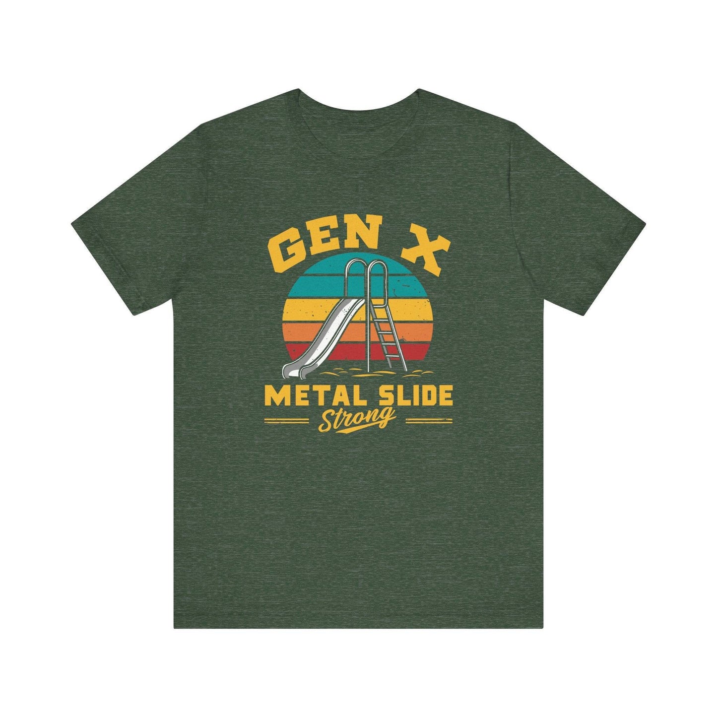 Gen X Metal Slide Strong T-Shirt - Funny Nostalgic Retro Tee - Goateez Style