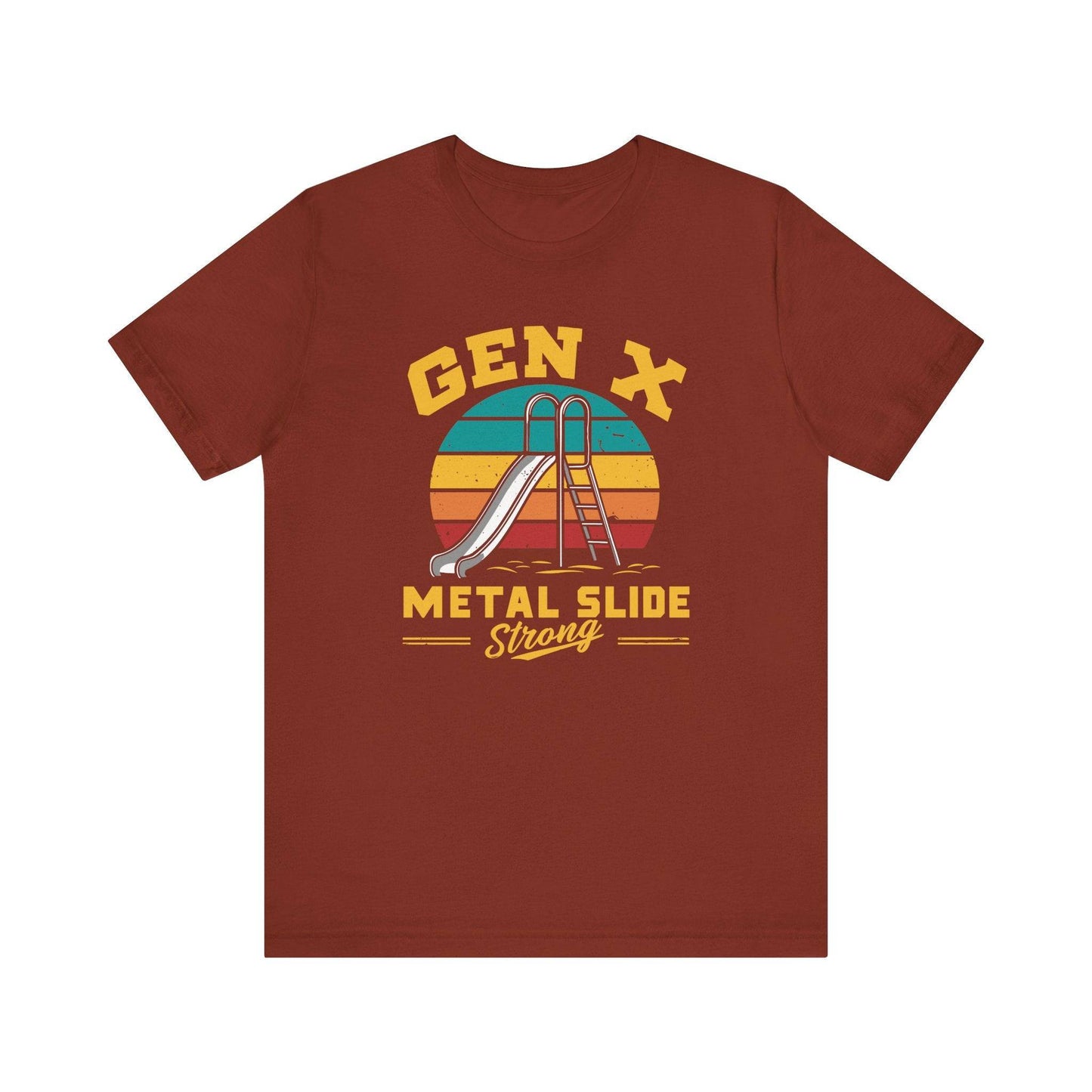 Gen X Metal Slide Strong T-Shirt - Funny Nostalgic Retro Tee - Goateez Style