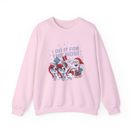 I Do It for the Hos Funny Santa Unicorn Christmas Sweatshirt - Goateez Style