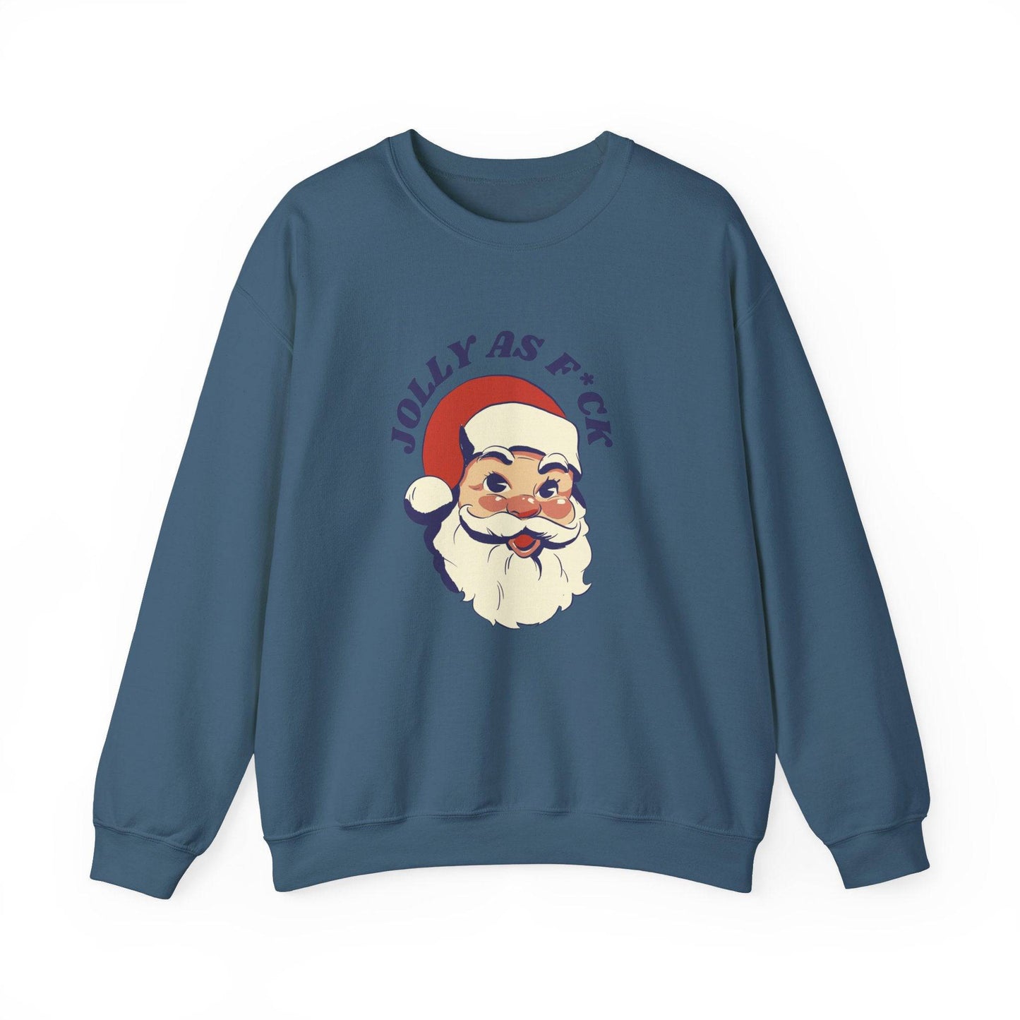 Jolly as F*ck Funny Santa Christmas Sweatshirt Gift - Goateez Style