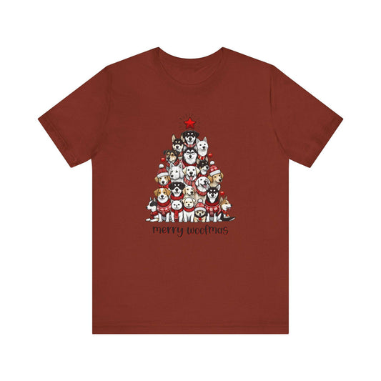Merry Woofmas Dog Christmas T-Shirt - Festive Dog Lover Holiday Tee - Goateez Style