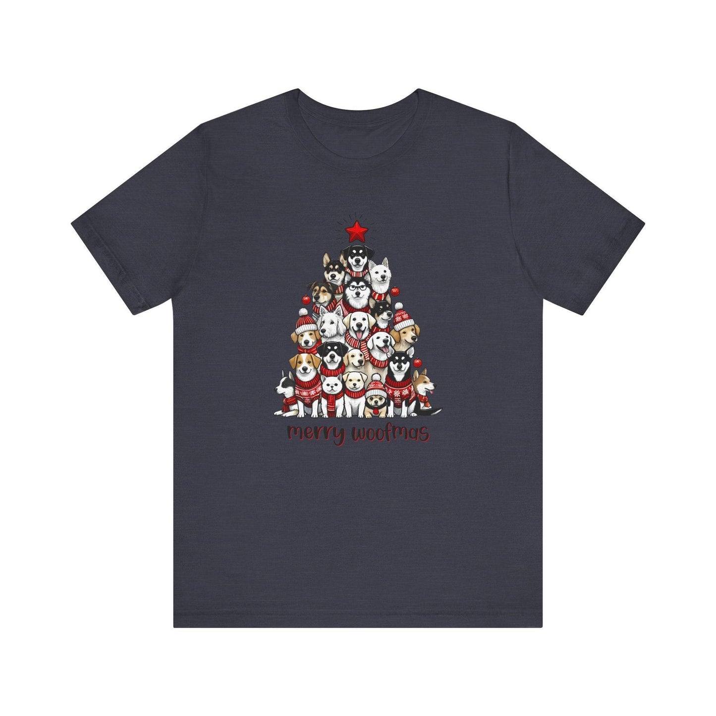 Merry Woofmas Dog Christmas T-Shirt - Festive Dog Lover Holiday Tee - Goateez Style