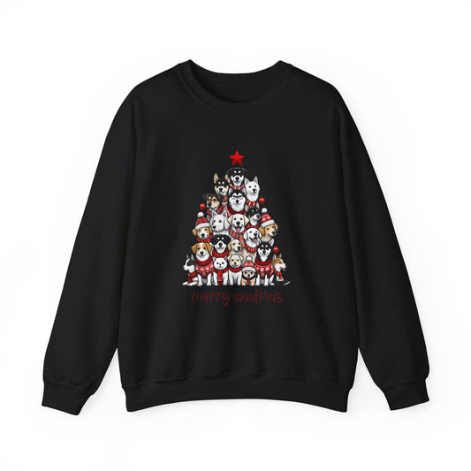 Merry Woofmas Sweatshirt - Funny Dog Lover Christmas Sweater - Goateez Style