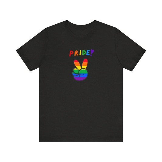 Pride Peace Sign T-Shirt - LGBTQ Rainbow Symbol, Peace and Love - Goateez Style