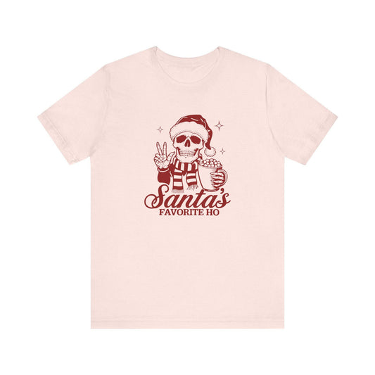Santa's Favorite Ho Skull Christmas T-Shirt - Edgy Holiday Humor - Goateez Style