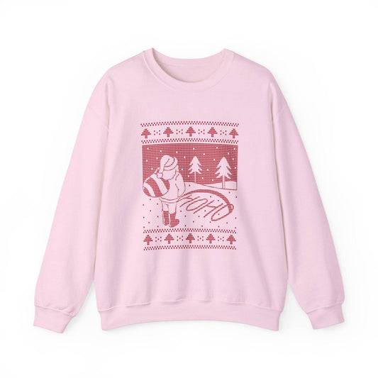 Ugly Sweater Santa Sweatshirt - Funny Christmas Ho Ho Ho Design - Goateez Style