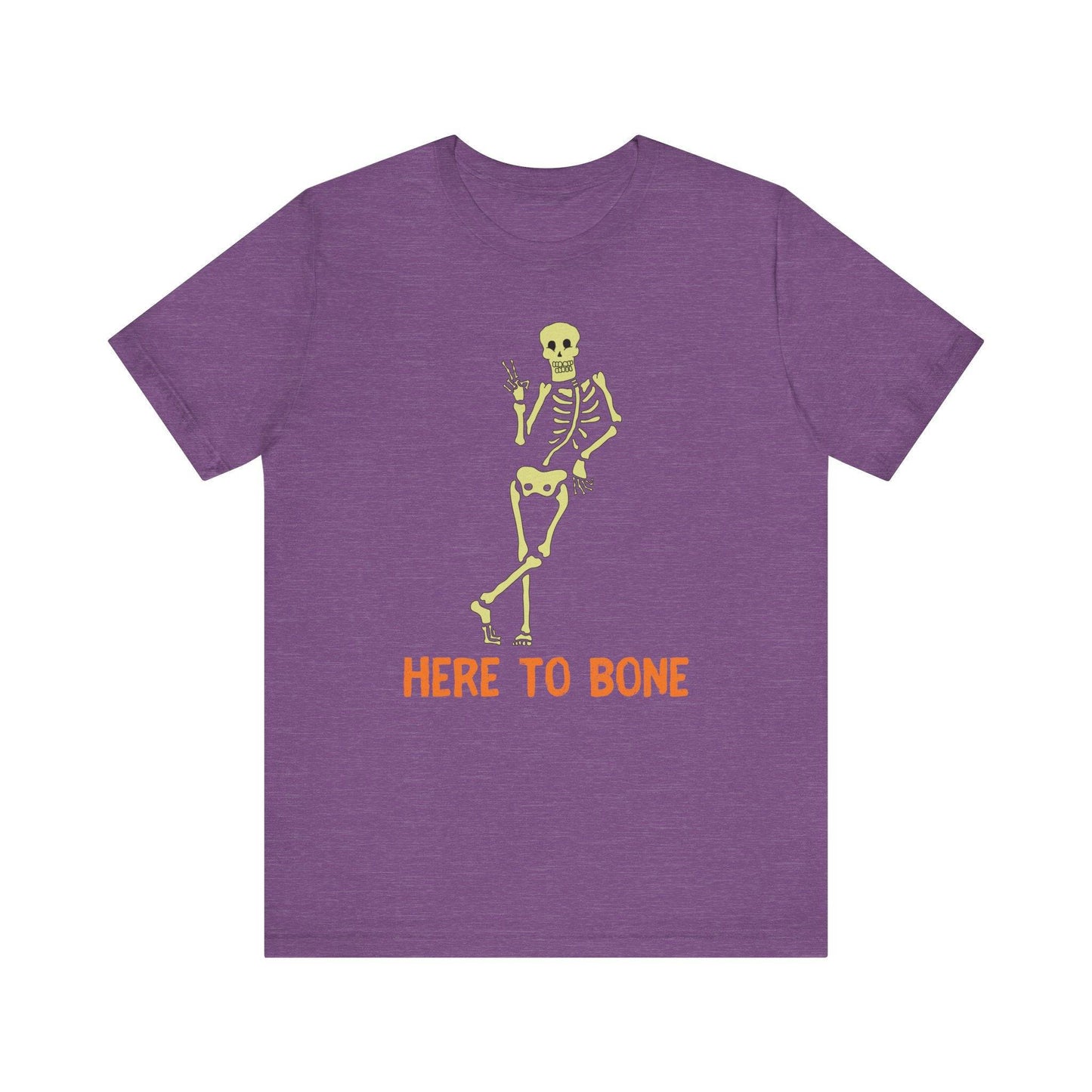Here to Bone Funny Skeleton Adult Humor Shirt - Sexy Halloween Tee - Goateez Style