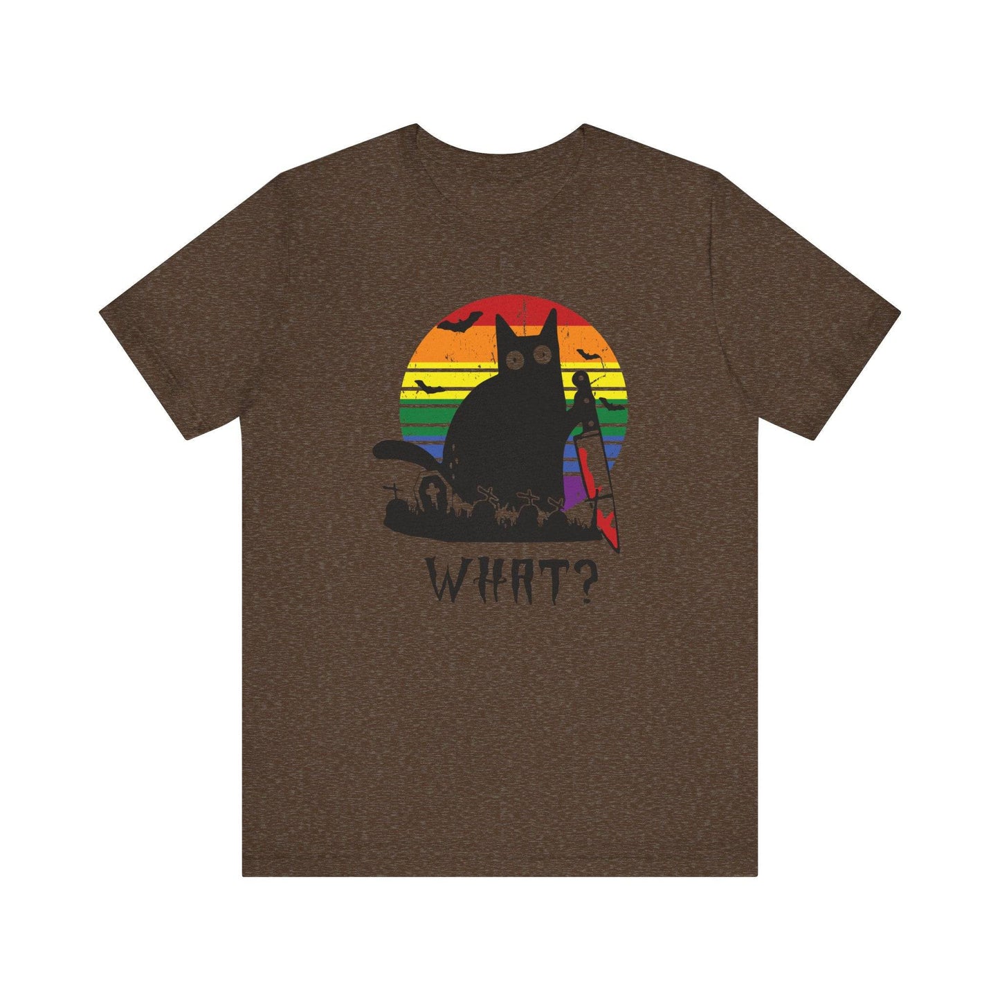 What? Cat Halloween T-Shirt - Retro Design - Goateez Style