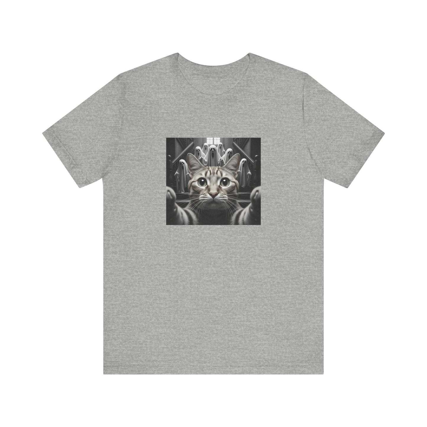 Cat Selfie With Ghosts Shirt - Funny Halloween Cat Tee