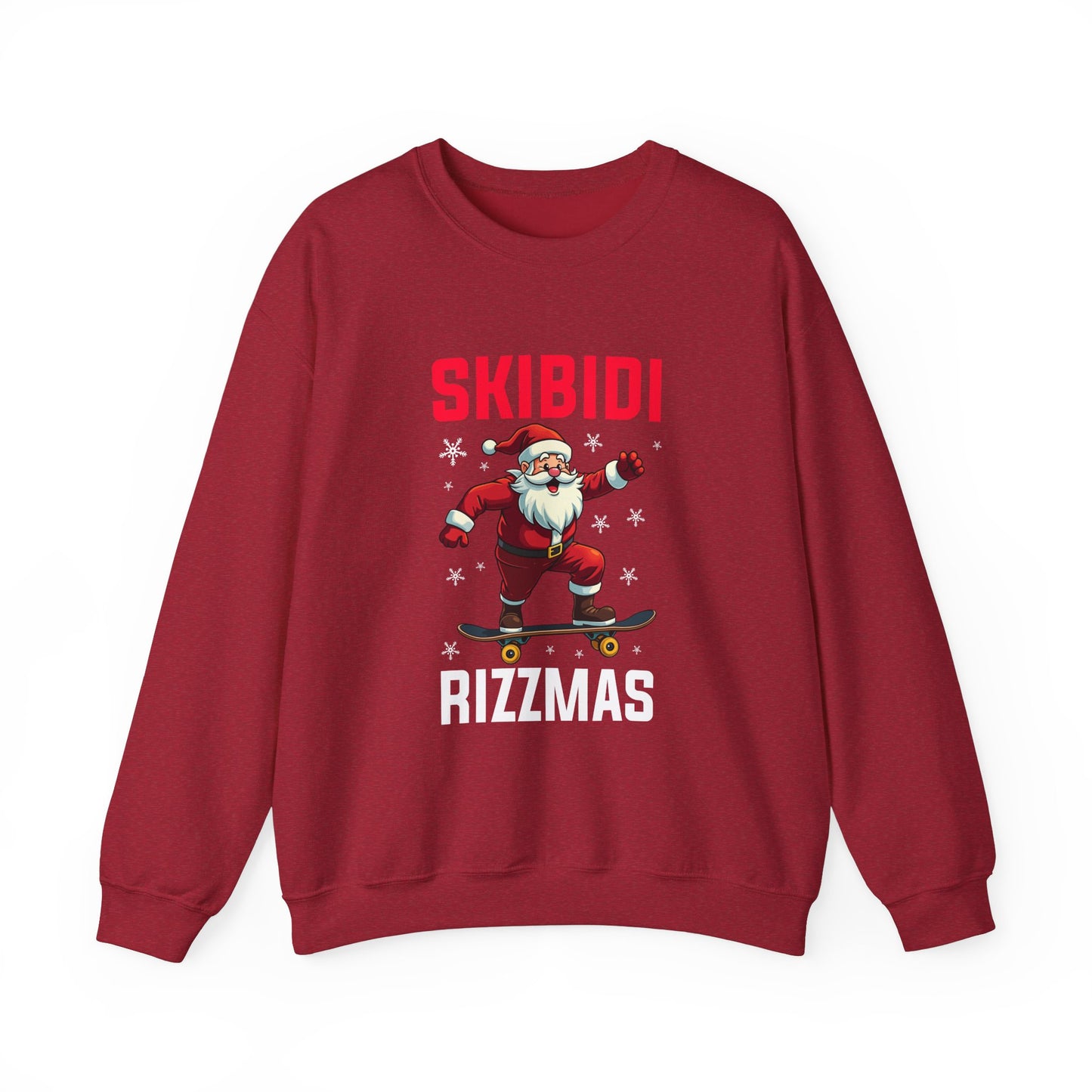 Skibidi Rizzmas Sweatshirt - Funny Santa Skateboard Meme - Goateez Style