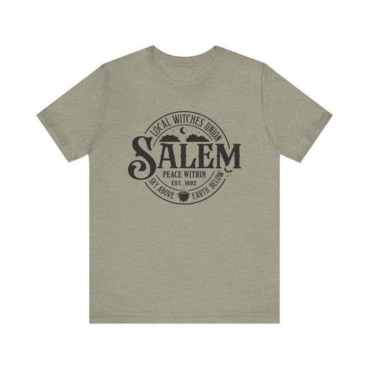 Salem Local Witches Union Humorous Halloween Graphic T-Shirt - Goateez Style