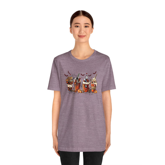 Horror Movie Coffee Crew T-Shirt - Spooky Halloween Vibes - Goateez Style