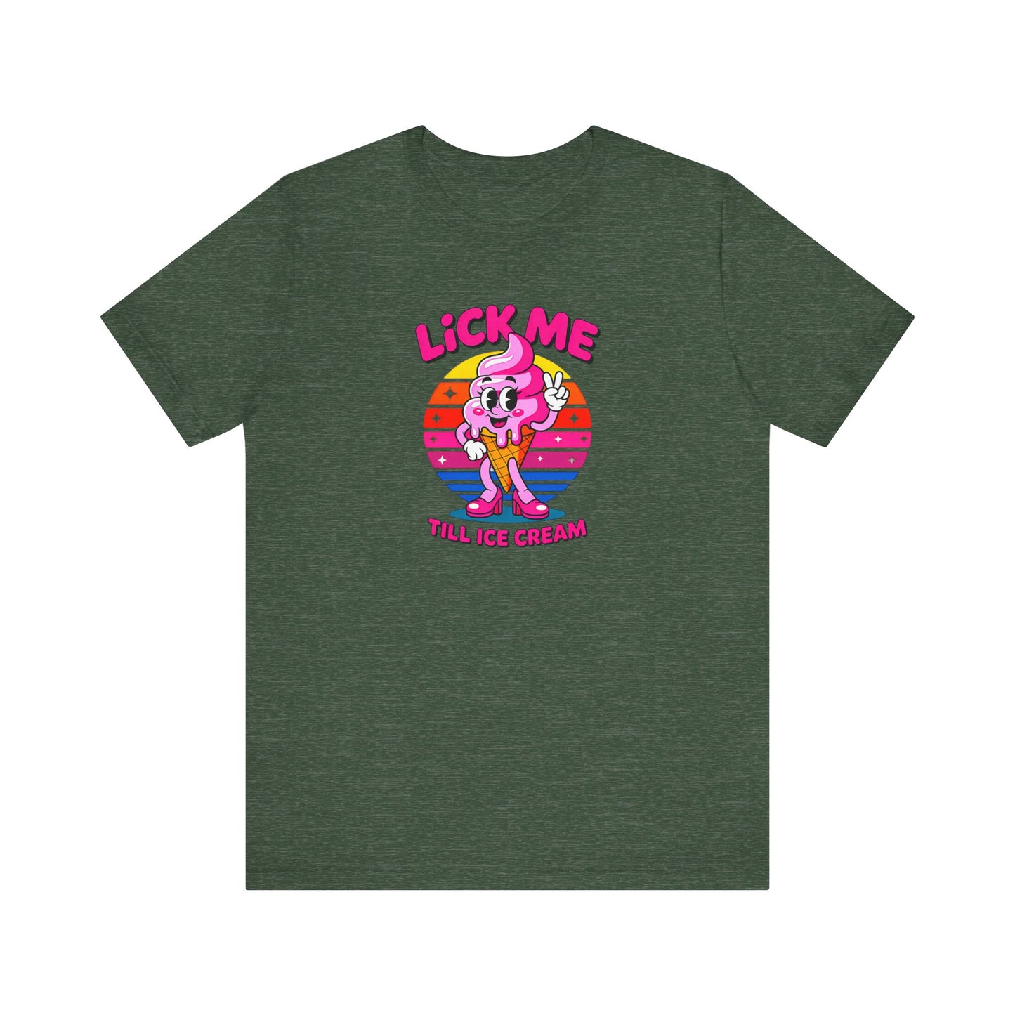 Lick Me Till Ice Cream Shirt - Funny Innuendo Retro Cartoon Tee - Goateez Style
