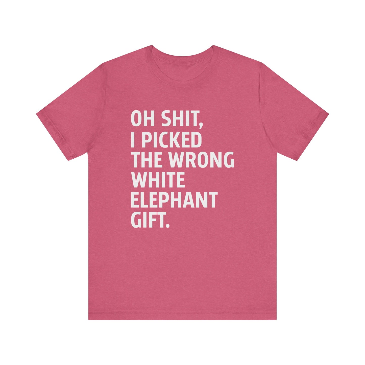 Funny White Elephant T-Shirt - Wrong Gift Humor Tee - Goateez Style
