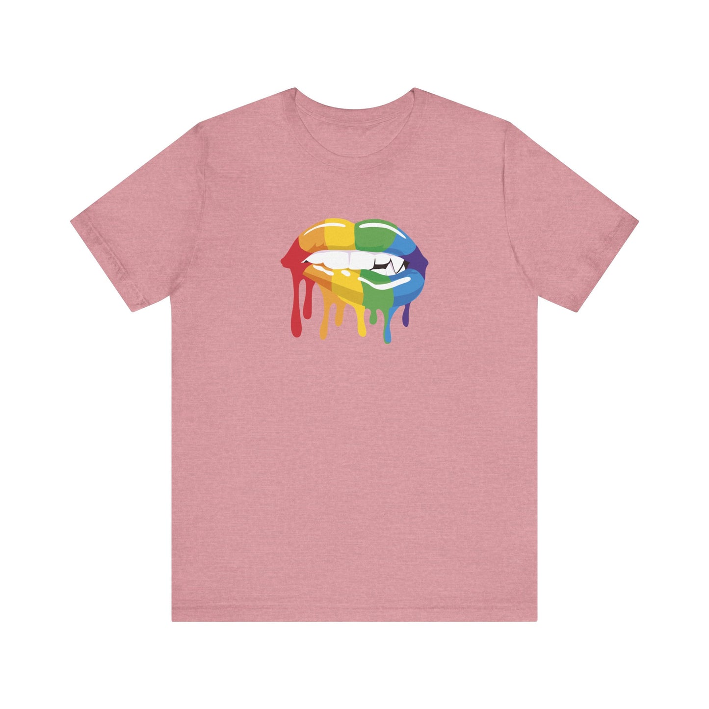 Rainbow Dripping Lips Pride Tee – Sassy LGBTQ Shirt
