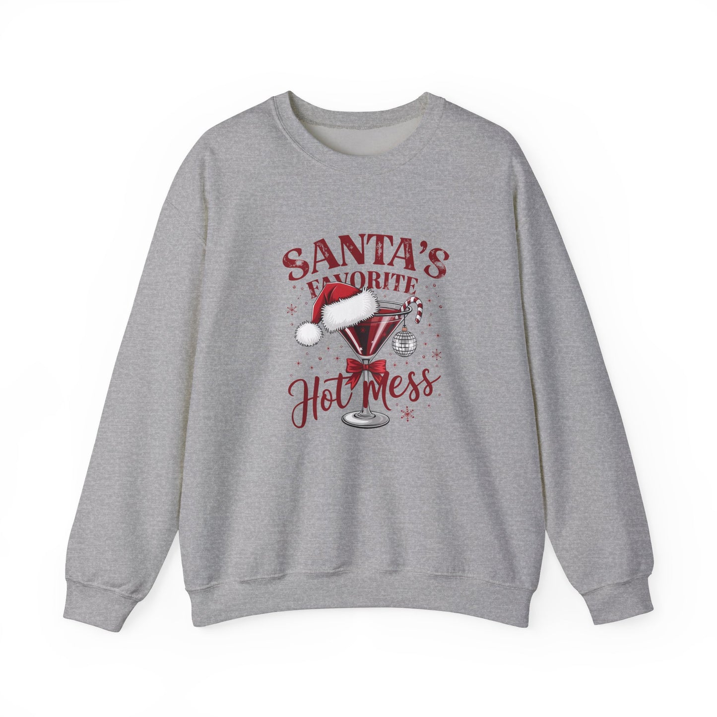 Santa's Favorite Hot Mess Sweatshirt - Funny Christmas Design - Goateez Style