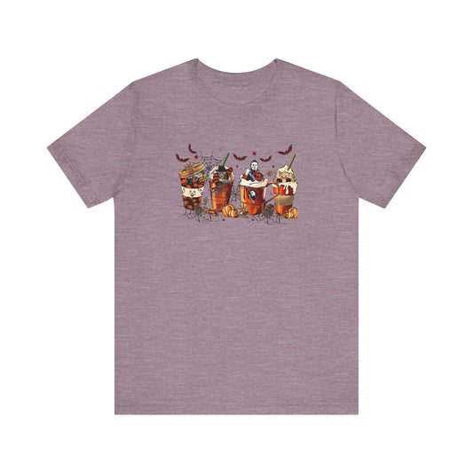 Horror Movie Coffee Crew T-Shirt - Spooky Halloween Vibes - Goateez Style