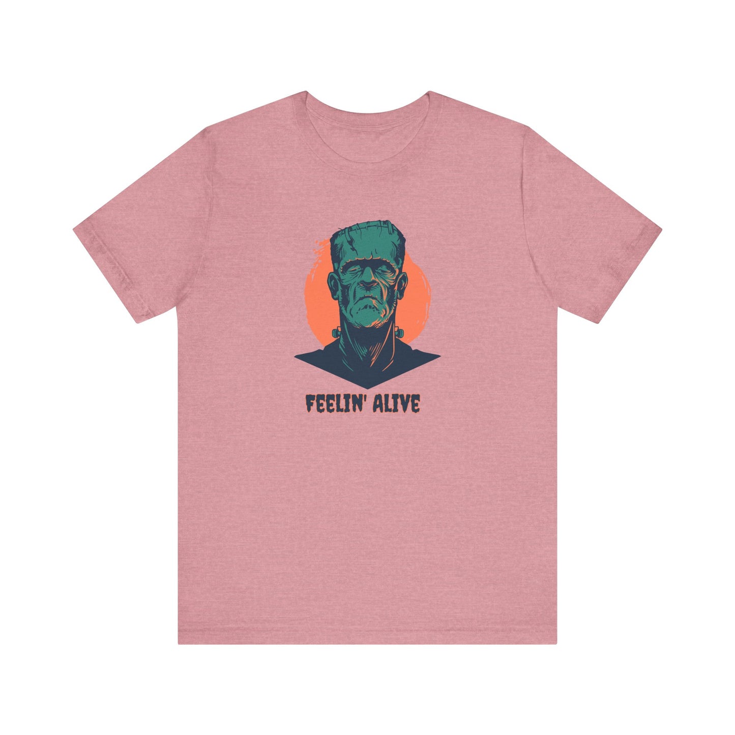 Feelin' Alive Frankenstein Funny Design Halloween Graphic T-Shirt - Goateez Style