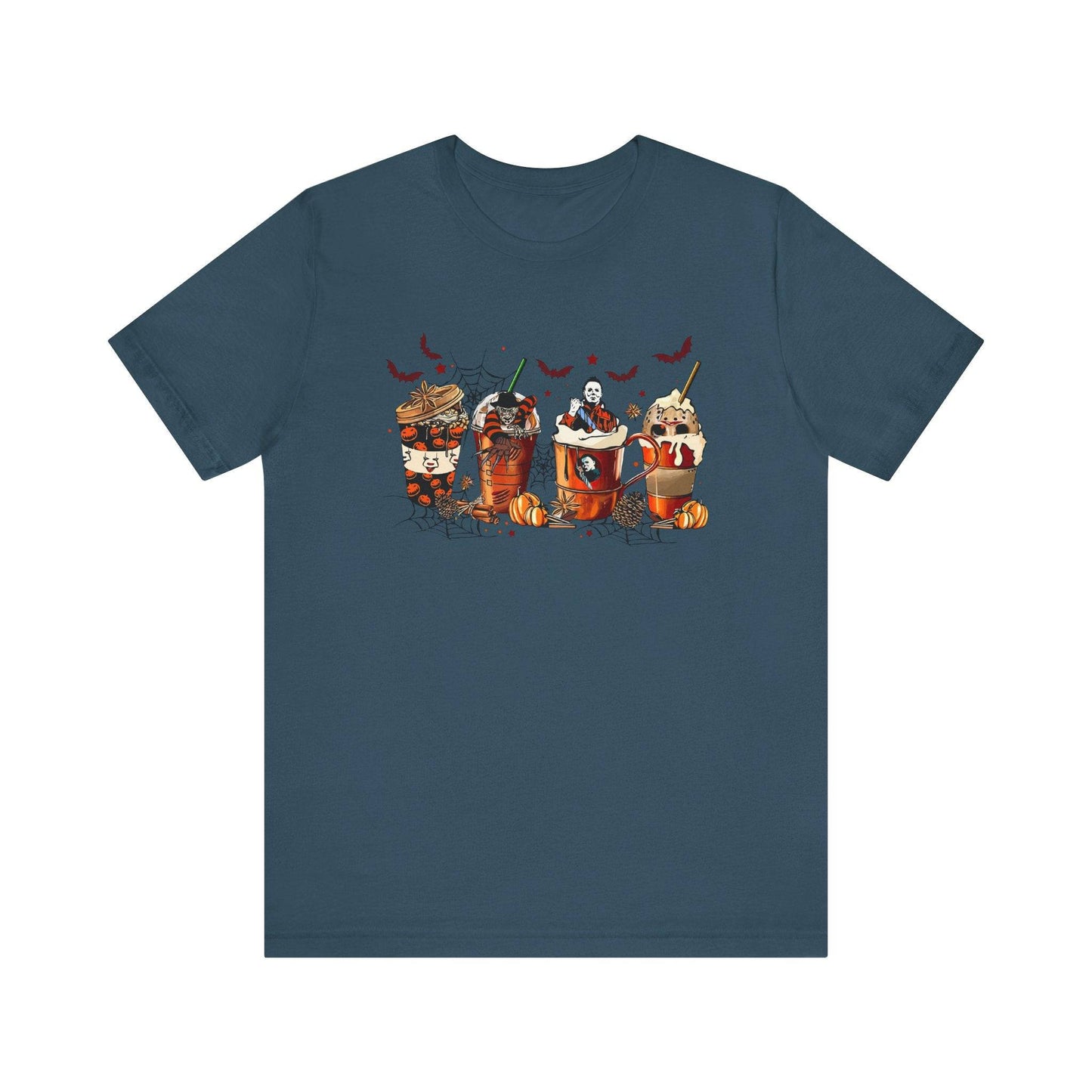 Horror Movie Coffee Crew T-Shirt - Spooky Halloween Vibes - Goateez Style