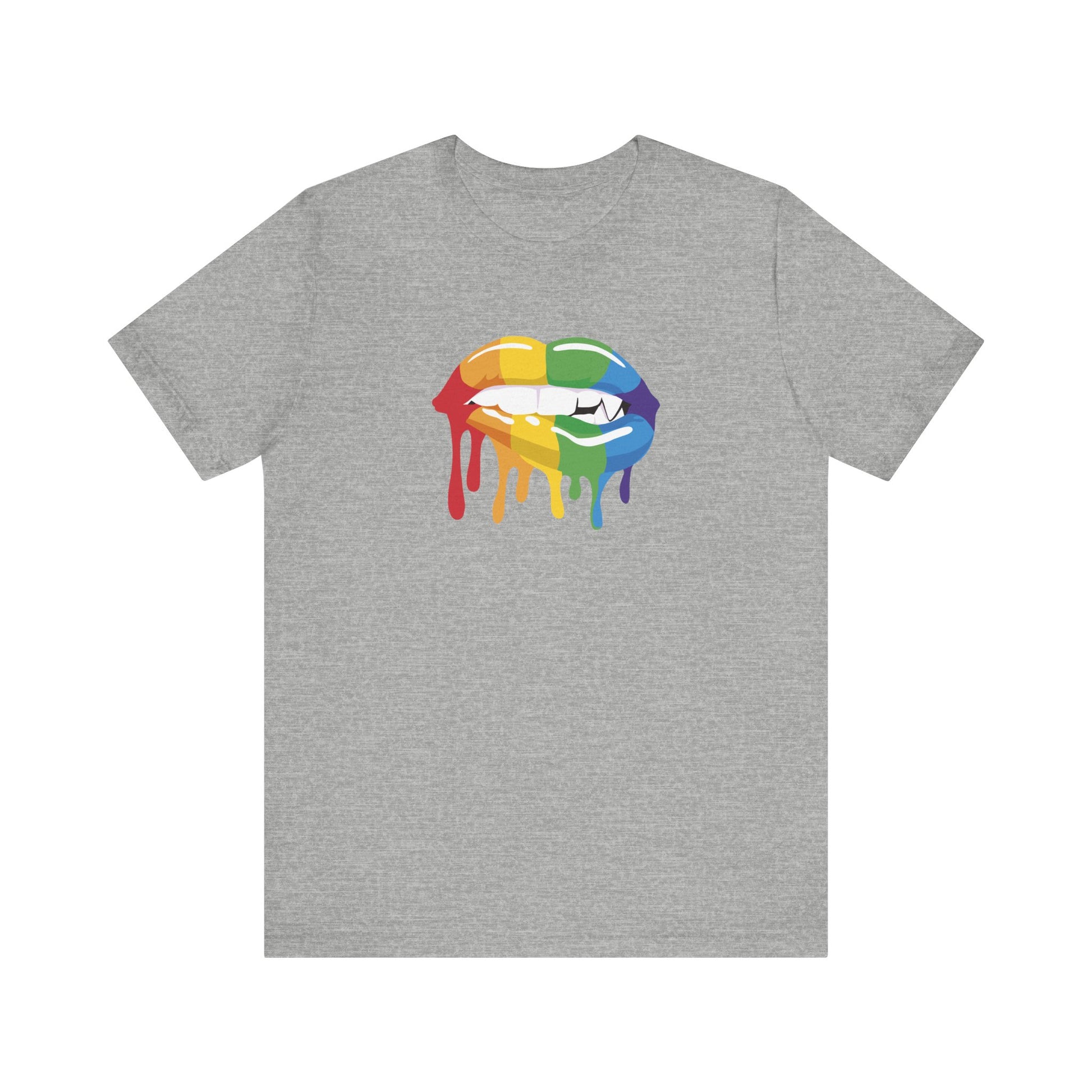 Rainbow Dripping Lips Pride Tee – Sassy LGBTQ Shirt - Goateez Style
