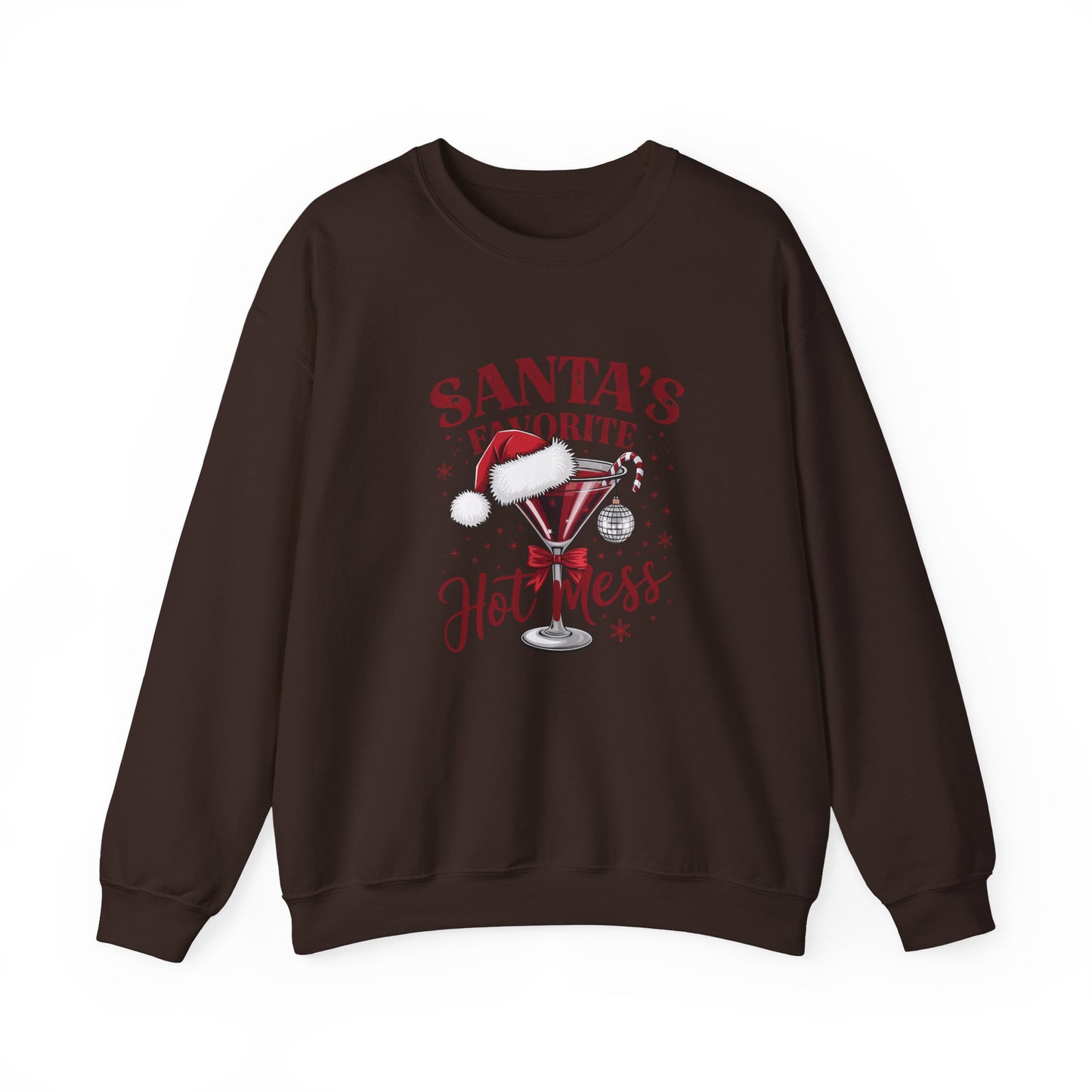 Santa's Favorite Hot Mess Sweatshirt - Funny Christmas Design - Goateez Style