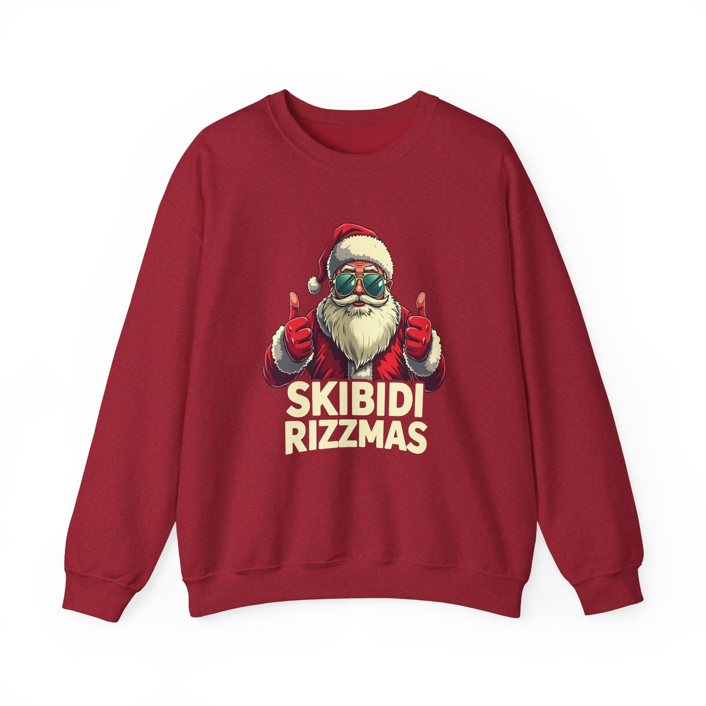 Skibidi Rizzmas Sweatshirt - Funny Santa Meme Christmas Sweater - Goateez Style