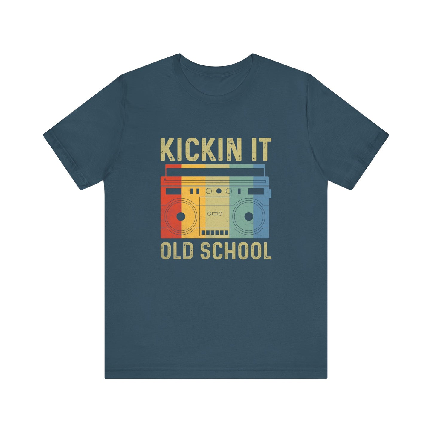 Kickin' It Old School T-Shirt - Retro Boombox Vintage Design