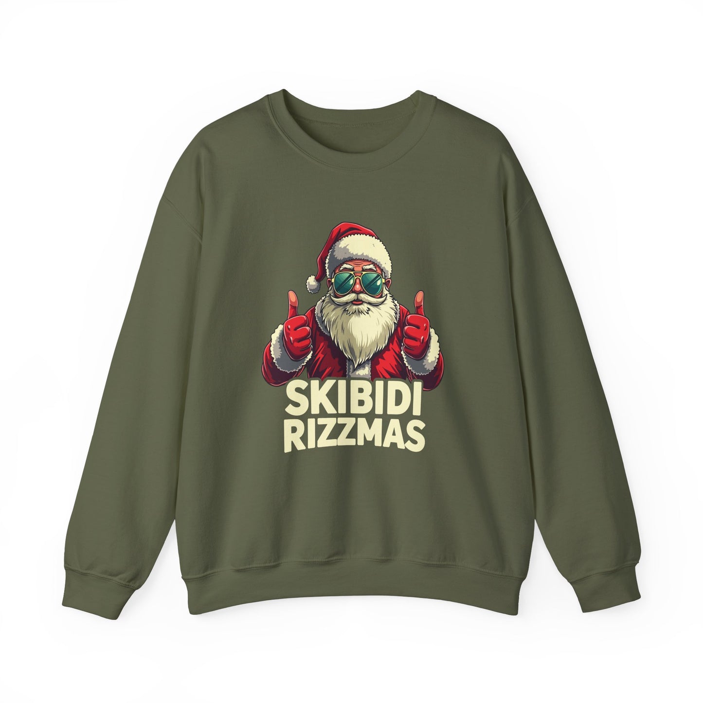 Skibidi Rizzmas Sweatshirt - Funny Santa Meme Christmas Sweater - Goateez Style