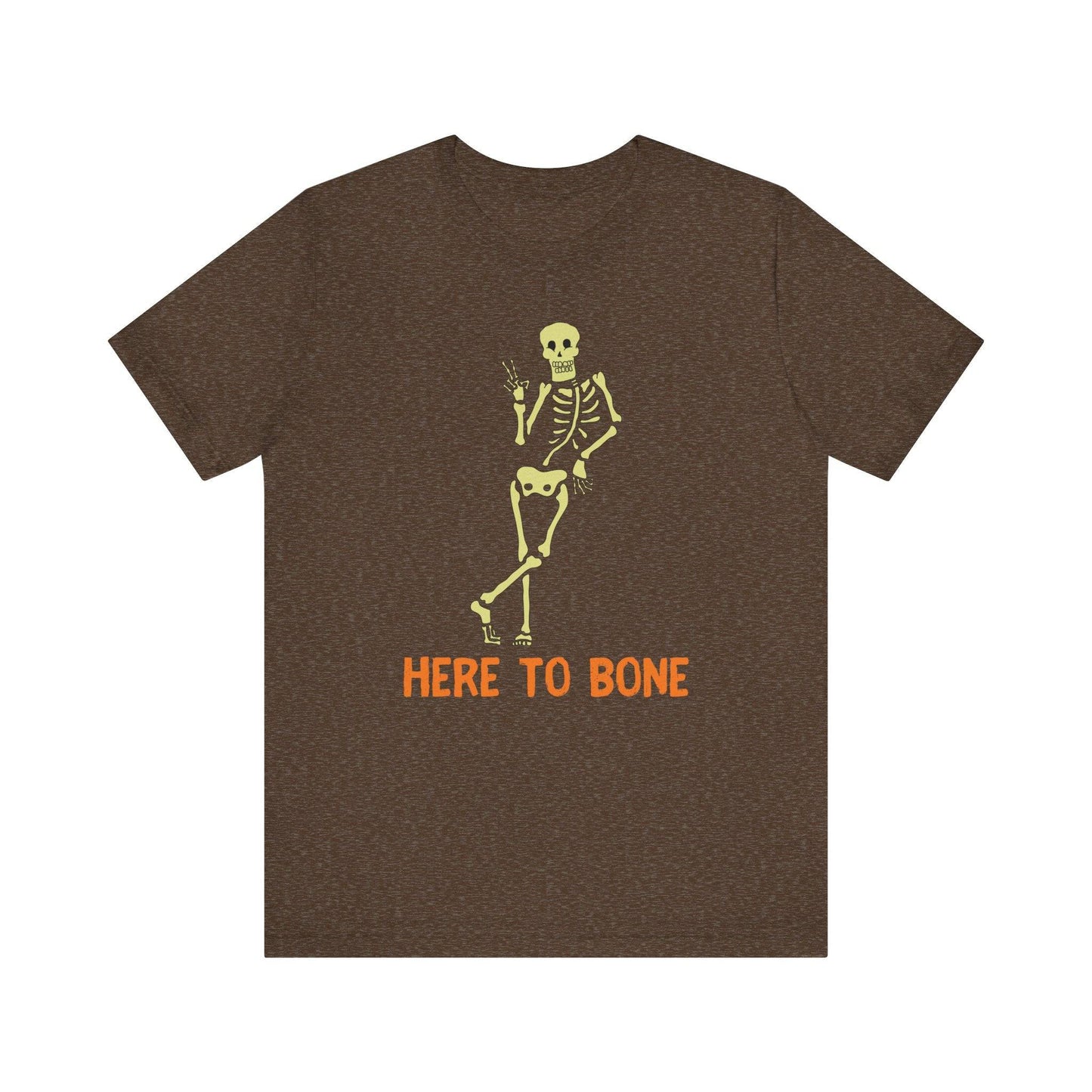 Here to Bone Funny Skeleton Adult Humor Shirt - Sexy Halloween Tee - Goateez Style