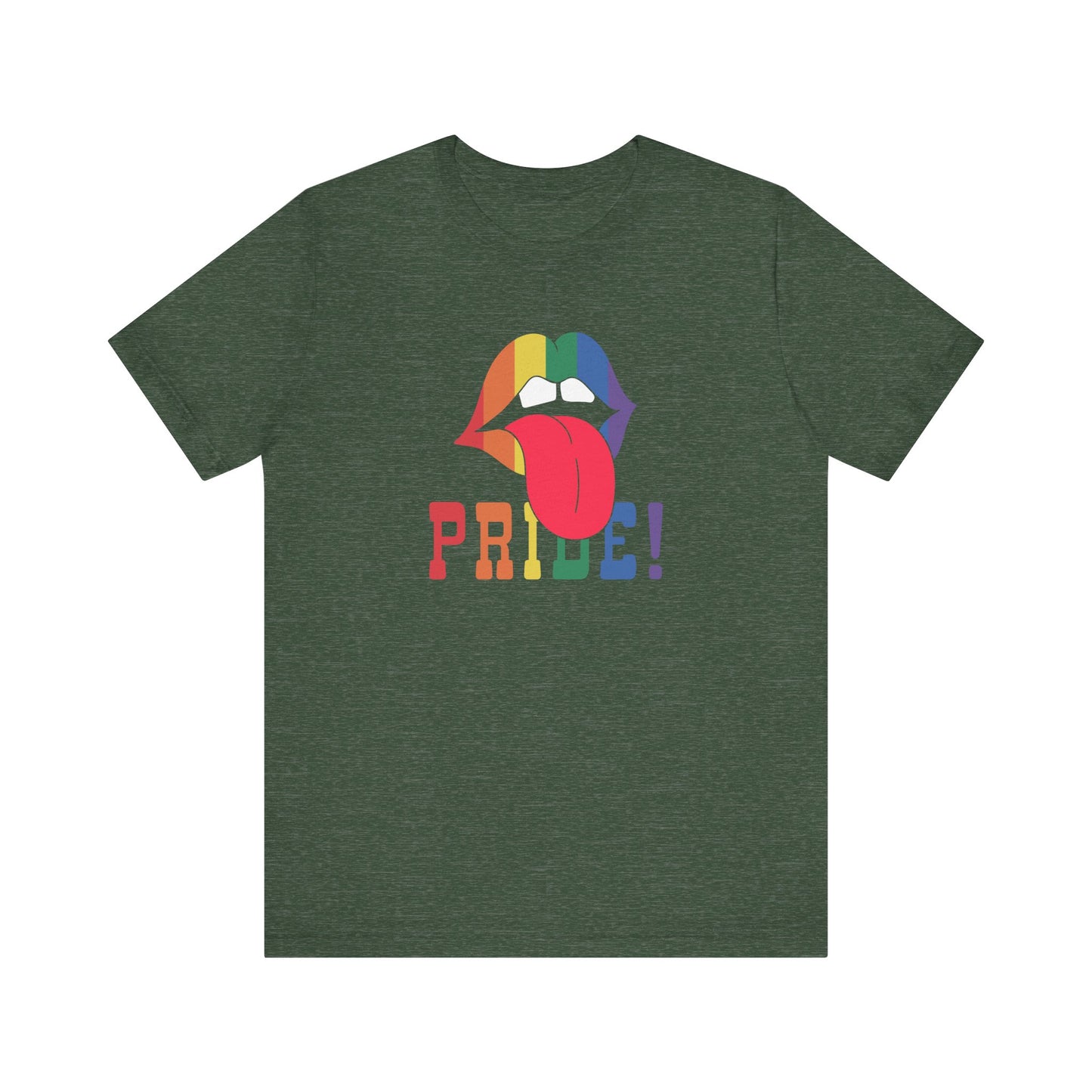Retro Rainbow Lips Pride Shirt - Bold LGBTQ Graphic Tee