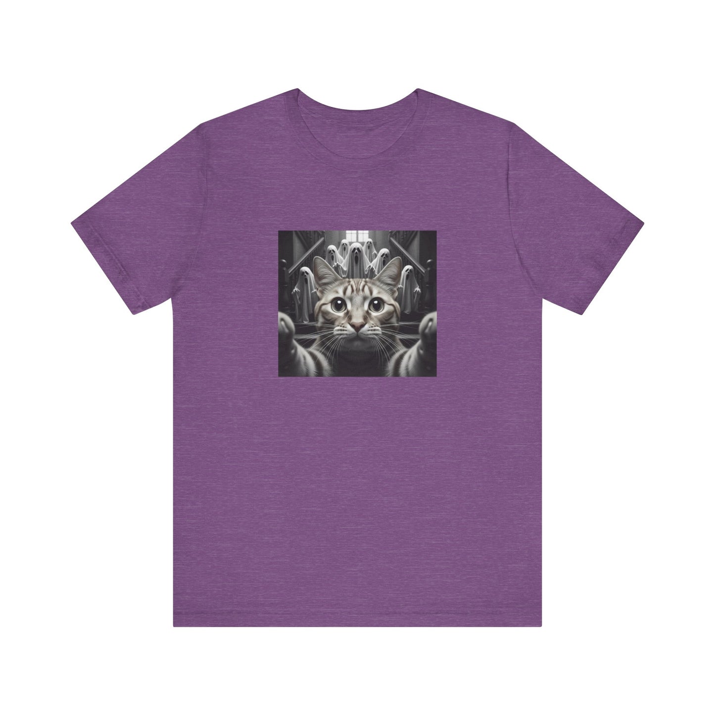 Cat Selfie With Ghosts Shirt - Funny Halloween Cat Tee