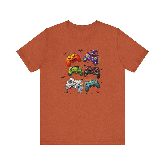 Halloween Gamer T-Shirt - Spooky Gaming Controller Design Tee - Goateez Style