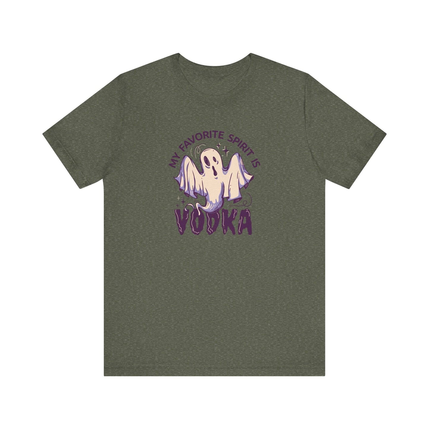 My Favorite Spirit is Vodka Ghost T-Shirt - Funny Halloween Party Tee - Goateez Style