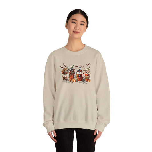 Horror Movie Coffee Crew Sweatshirt - Spooky Halloween Design - Goateez Style