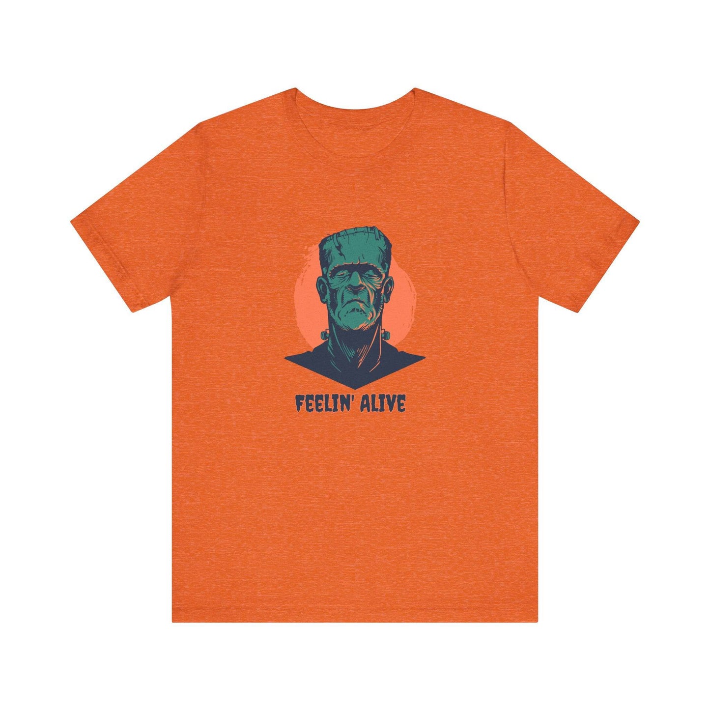 Feelin' Alive Frankenstein Funny Design Halloween Graphic T-Shirt - Goateez Style
